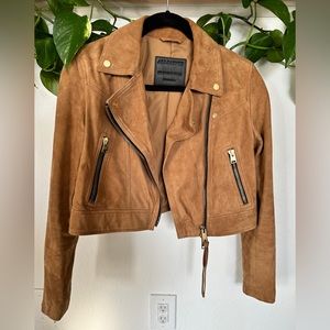 Allsaints Cropped Suede Jacket